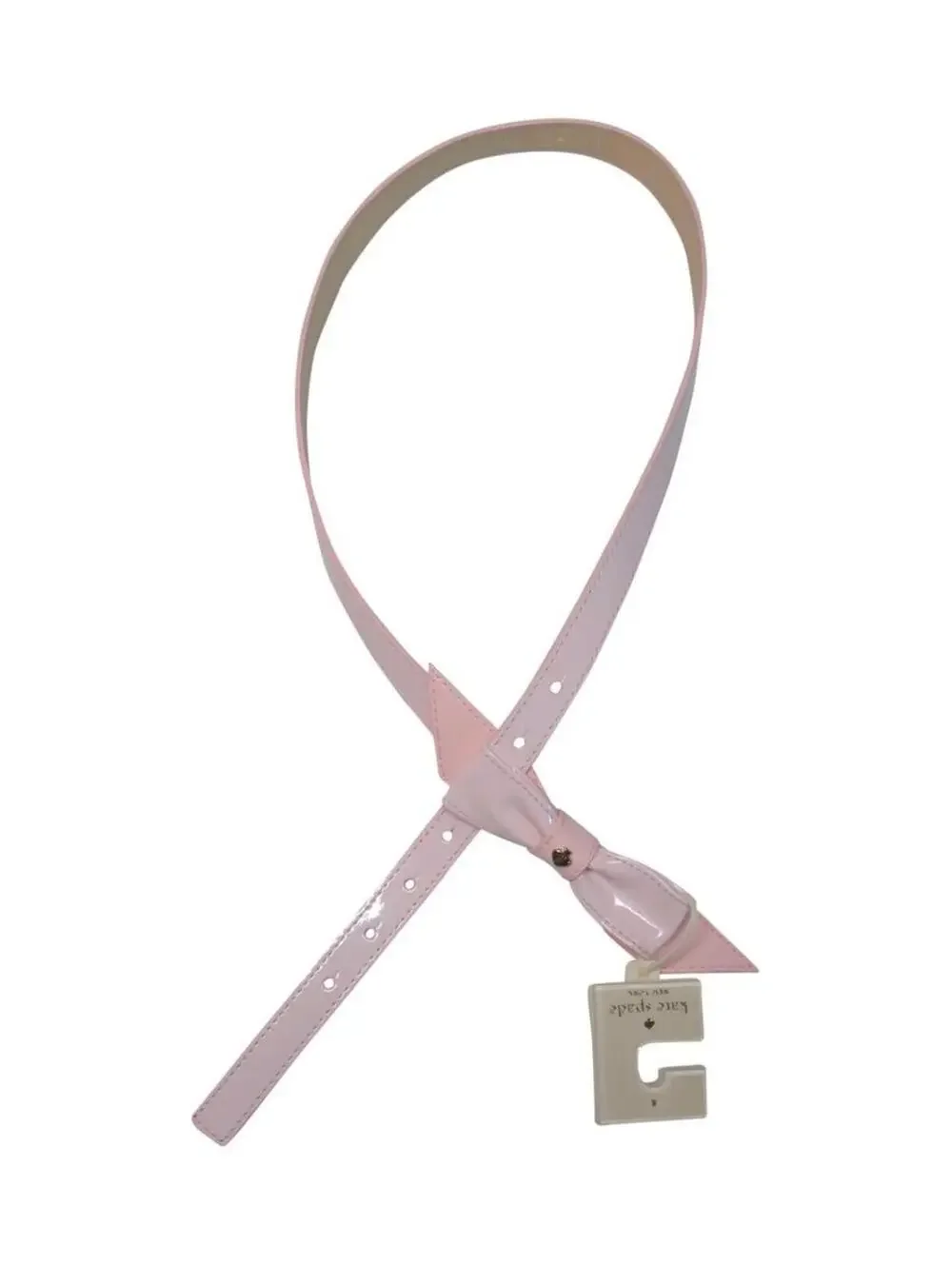 Kate Spade Womens Leather Belt with Bow Light Pink Size XL - Picture 2 of 6